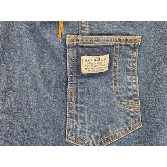 Levis Bib Overalls Vintage Style Womens 2-Horse Brand Denim Blue Jean Farmcore - Picture 5 of 16